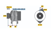 0 986 038 881 BOSCH alternátor 0 986 038 881 BOSCH