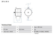 0 986 039 490 generátor BOSCH