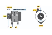 0 986 039 851 BOSCH alternátor 0 986 039 851 BOSCH