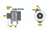 0 986 040 011 BOSCH alternátor 0 986 040 011 BOSCH