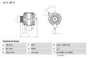 0 986 040 340 generátor BOSCH