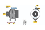 0 986 040 511 BOSCH alternátor 0 986 040 511 BOSCH