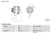 0 986 040 531 generátor BOSCH