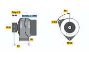 0 986 041 451 BOSCH alternátor 0 986 041 451 BOSCH