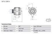 0 986 041 810 generátor BOSCH