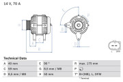 0 986 041 910 BOSCH alternátor 0 986 041 910 BOSCH