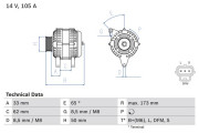 0 986 041 950 generátor BOSCH