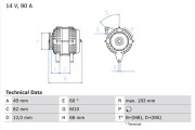 0 986 041 970 BOSCH alternátor 0 986 041 970 BOSCH