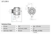 0 986 042 081 BOSCH alternátor 0 986 042 081 BOSCH