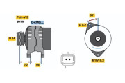 0 986 042 101 BOSCH alternátor 0 986 042 101 BOSCH