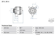 0 986 042 380 generátor BOSCH