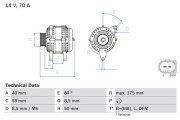 0 986 042 620 BOSCH alternátor 0 986 042 620 BOSCH