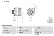 0 986 042 680 BOSCH alternátor 0 986 042 680 BOSCH