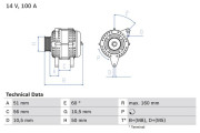 0 986 042 750 generátor BOSCH