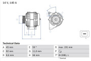 0 986 042 840 BOSCH alternátor 0 986 042 840 BOSCH