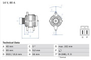 0 986 042 911 BOSCH alternátor 0 986 042 911 BOSCH