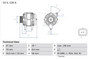 0 986 043 091 generátor BOSCH