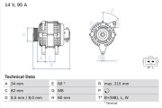 0 986 043 141 generátor BOSCH