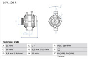 0 986 043 900 BOSCH alternátor 0 986 043 900 BOSCH