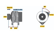 0 986 043 931 BOSCH alternátor 0 986 043 931 BOSCH