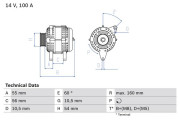 0 986 043 960 BOSCH alternátor 0 986 043 960 BOSCH