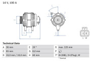 0 986 043 981 BOSCH alternátor 0 986 043 981 BOSCH