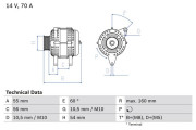 0 986 044 210 BOSCH alternátor 0 986 044 210 BOSCH