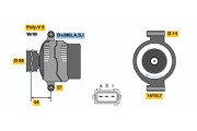 0 986 044 611 generátor BOSCH