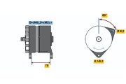 0 986 044 711 BOSCH alternátor 0 986 044 711 BOSCH