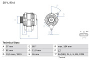 0 986 045 430 generátor BOSCH