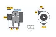 0 986 045 621 BOSCH alternátor 0 986 045 621 BOSCH