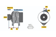 0 986 045 811 BOSCH alternátor 0 986 045 811 BOSCH