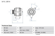 0 986 046 140 generátor BOSCH