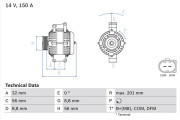 0 986 046 300 generátor BOSCH