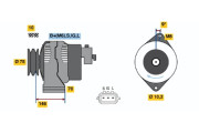 0 986 046 381 BOSCH alternátor 0 986 046 381 BOSCH