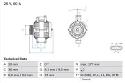 0 986 046 580 BOSCH alternátor 0 986 046 580 BOSCH