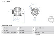 0 986 048 340 BOSCH alternátor 0 986 048 340 BOSCH