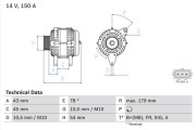 0 986 049 161 BOSCH alternátor 0 986 049 161 BOSCH