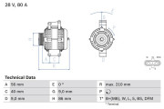 0 986 049 320 BOSCH alternátor 0 986 049 320 BOSCH