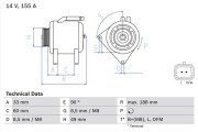 0 986 049 450 BOSCH alternátor 0 986 049 450 BOSCH