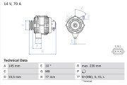 0 986 049 510 generátor BOSCH