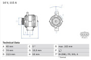 0 986 049 520 BOSCH alternátor 0 986 049 520 BOSCH