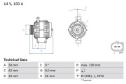 0 986 049 660 BOSCH alternátor 0 986 049 660 BOSCH