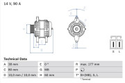 0 986 049 800 generátor BOSCH