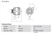 0 986 080 030 generátor BOSCH