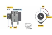 0 986 080 100 generátor BOSCH