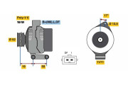 0 986 080 230 BOSCH alternátor 0 986 080 230 BOSCH