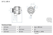 0 986 080 380 BOSCH alternátor 0 986 080 380 BOSCH