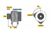 0 986 080 530 BOSCH alternátor 0 986 080 530 BOSCH