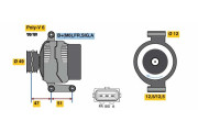 0 986 080 750 generátor BOSCH